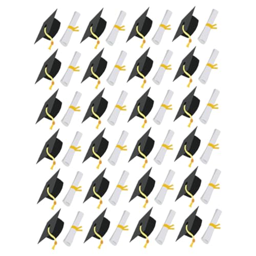 Homoyoyo 1 Packung Doktorhut Konfetti Grad Tischkonfetti Grad Caps Konfetti Der Klasse 2025 Klasse 2025-party Abschlusskappe Party High School Party Graduierungskappen- Papier von Homoyoyo