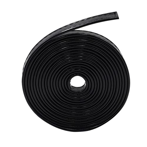 Homoyoyo 1 Rolle 3 Tasche Lederstreifen trimmen Stoff Schwarz säumen doppelt bastelzeug easy putz DIY Taschenzubehör Taschenzusätze ledergürtel Taschensaumband Zubehör für PU-Beutel Black von Homoyoyo
