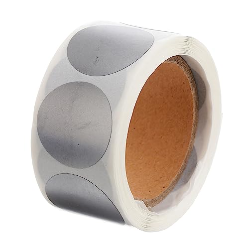 Homoyoyo 1 Rolle 300 Stück runde Aufkleber Hallo Aufkleber für Stichworte Etiketten Kreis Geburtstag Silber scheckheft scrabbook o'bag sticker geschenkpapier bögen Taschenaufkleber Silver von Homoyoyo