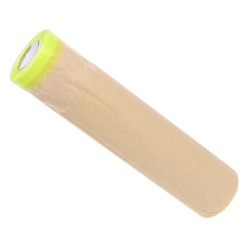 Homoyoyo 1 Rolle Abdeckfolie Farbband für Wände Kfz -Klebeband Abdeckpapier bemalen Klebepapier bemalen Zubehör für Wandmalerei Abdeckpapier fürs Auto Hausanstrichzubehör Kraftpapier Khaki von Homoyoyo