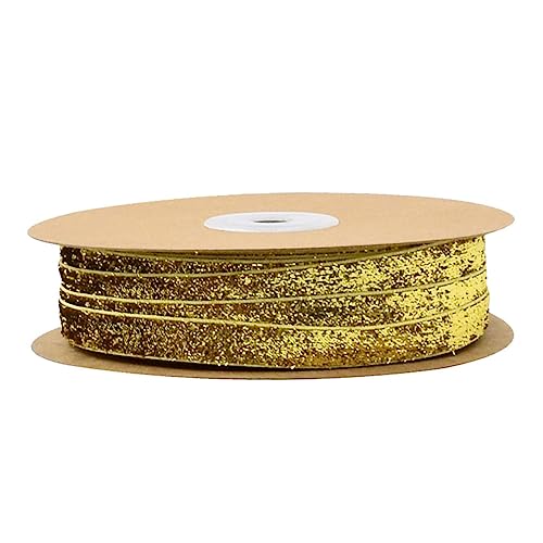 Homoyoyo 1 Rolle Breites Flocking Band Gold Dekoratives DIY Band für Hochzeiten Partys und Bastelprojekte Strapazierfähiges Elegantes Geschenkband für Kleidung und Accessoires Homoyoyo 1 Rolle Breites Flocking Band Gold Dekoratives DIY Band für Hochzeiten Partys und Bastelprojekte Strapazierfähiges Elegantes Geschenkband für Kleidung und Accessoires von Homoyoyo