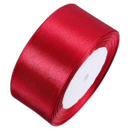 Homoyoyo 1 Rolle Breites Geschenkband Weinrot Breites Satinband für Hochzeiten Partys und Diy Dekorationen Yards für Bastelprojekte und von Homoyoyo