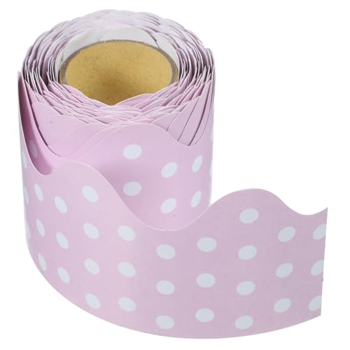 Homoyoyo 1 Rolle Bulletin-Randaufkleber würfelunterlage einhelll fensterdekoration thanksgiving decoration groß Schule Tafelrandaufkleber Aufkleber für Tafelrand beschichtetes Papier Rosa von Homoyoyo