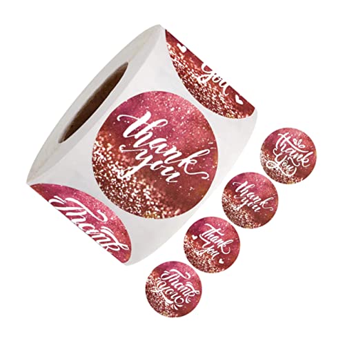 Homoyoyo 1 Rolle Danke Aufkleber Selbstklebende Etiketten für Hochwertige Papieraufkleber mit Starker Haftung für Verpackungen und Dekorationen von Homoyoyo