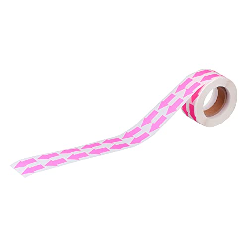 Homoyoyo 1 Rolle Fluoreszierender -aufkleber Dekorative Etiketten Pfeilaufkleber Klein Fluoreszierender Aufkleber Vinyl Dekorative Aufkleber Weihnachten Fluoreszierendes Papier Rosa von Homoyoyo