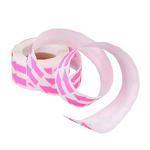 Homoyoyo 1 Rolle Fluoreszierender -aufkleber Leuchtende Dekorationen Aufkleber Für Den Versand Etiketten Pfeile Leuchtende Aufkleber Abnehmbare Aufkleber Fluoreszierendes Papier Rosa von Homoyoyo