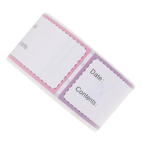 Homoyoyo 1 Rolle Food -label -aufkleber Gefrierteletiketten Kühlschranketiketten Lebensmitteletiketten Für Behälter Lebensmitteletiketten Aufkleber Etiketten Einfrieren Klebrig Bunt Papier von Homoyoyo