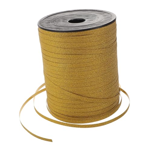 Homoyoyo 1 Rolle Gold Curling Ribbon Yards Holographic Geschenkband für Partydekoration Ballonschnur Hochzeiten Blumensträuße und Diy Bastelprojekte Strapazierfähig und Benutzerfreundlich von Homoyoyo