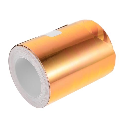 Homoyoyo 1 Rolle Gold-Nabelweih-Lüfterpapier fächerförmige Bulletin -Brettverkleidung Goldene Grenzen von Bulletin Board Pinnwand Dekorationen fächerförmige Randverkleidung Lasergoldkarton von Homoyoyo