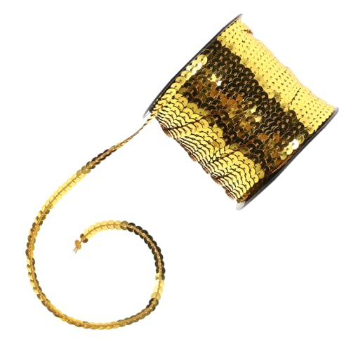 Homoyoyo 1 Rolle Goldene flache Paillettenstreifen Paillettengewebe Quastenbesatz metallische Zierleisten orange Pailletten Goldrand zum Nähen Paillettenstreifenbesatz Quastenband PVC Homoyoyo 1 Rolle Goldene flache Paillettenstreifen Paillettengewebe Quastenbesatz metallische Zierleisten orange Pailletten Goldrand zum Nähen Paillettenstreifenbesatz Quastenband PVC von Homoyoyo