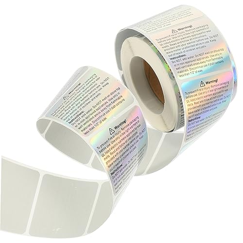 Homoyoyo 1 Rolle Kerzen Warnaufkleber Set Selbstklebende Sicherheitsetiketten für Wachs Schmelzen Praktische Warnetiketten für Kerzengläser und Einfach Anzubringen und Lesbar von Homoyoyo