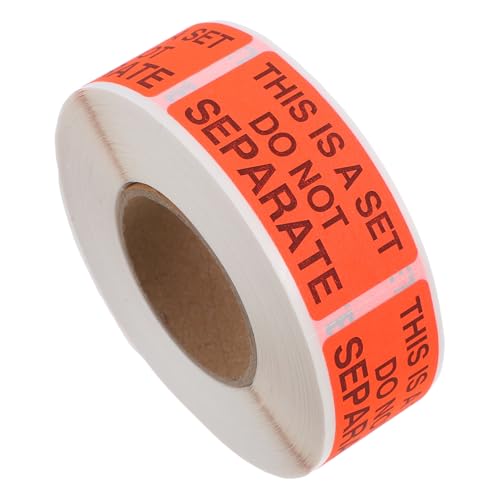 Homoyoyo 1 Rolle Öffnen Sie Das Etikett Nicht Transportetiketten Zerbrechliche Versandetiketten Schifffahrtsaufkleber Versandschilds Verpackungsetiketten Rot Fluoreszierendes Schreibpapier von Homoyoyo