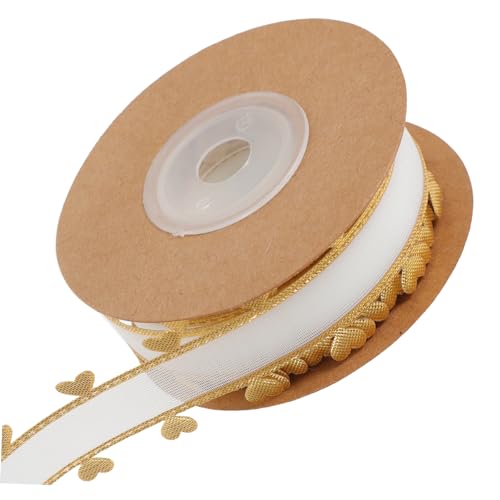 Homoyoyo 1 Rolle gestaltetes Paketband für Schleife Ripsband mit Herz-Aufdruck Dekoration Blumen- Geschenkangebot verschleißfestes Geschenkband Herz-Geschenkband Stoffband Polyester Golden Homoyoyo 1 Rolle gestaltetes Paketband für Schleife Ripsband mit Herz-Aufdruck Dekoration Blumen- Geschenkangebot verschleißfestes Geschenkband Herz-Geschenkband Stoffband Polyester Golden von Homoyoyo
