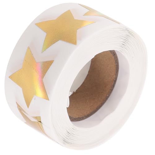 Homoyoyo 1 Rolle small favors kleinigkeiten dekoration bonbontüte dekoring Aufkleber-Etiketten Stern Geschenkversorgung Etikettenaufkleber für den Haushalt Spiegelaufkleber Golden Homoyoyo 1 Rolle small favors kleinigkeiten dekoration bonbontüte dekoring Aufkleber-Etiketten Stern Geschenkversorgung Etikettenaufkleber für den Haushalt Spiegelaufkleber Golden von Homoyoyo