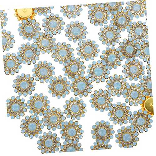 Homoyoyo 1 Rundscheibenbohrer Stirnband Perlen mit Schild Ausweis hochzeitskleider brautkleid edelstein kleberoller gluey Flatrücken -Strass handwerkliche Verzierungen Legierung Sky-blue von Homoyoyo