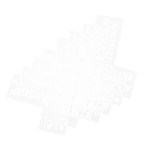 Homoyoyo 1 Satz Alphabet-Malvorlage wiederverwendbare Bastelschablonen Buchstaben- und Zahlenschablonen Kunsthandwerk Schablonen Buchstaben- und Zahlenvorlagen Journal -Schablone pp Weiß von Homoyoyo