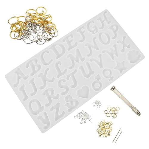 Homoyoyo 1 Satz Alphabet Schlüsselanhänger Silikonform Set DIY Buchstaben Gießform für Schmuckherstellung und Kreative Bastelarbeiten Langlebig und Vielseitig Einsetzbar von Homoyoyo