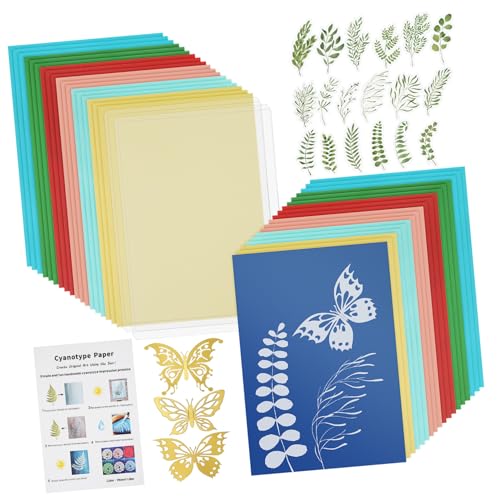 Homoyoyo 1 Satz Cyanotypie texturiert Papier Sammelalbum machen Sonne Bausatz Farbe Blumen- Bastelmaterial DIY zubehör DIY liefert Zubehör für DIY-Projekte traditionelles Malmaterial von Homoyoyo