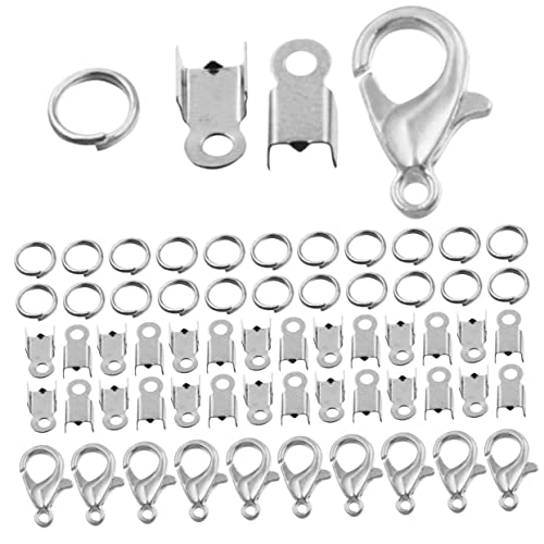 Homoyoyo 1 Satz DIY zubehör Gold Schmuck silberne Biegeringe Klaue Schlüssel beads & zubehör jewelry making kit Halskette Karabinerverschlüsse DIY Armbänder Verbindungsschnalle Eisen Silver von Homoyoyo
