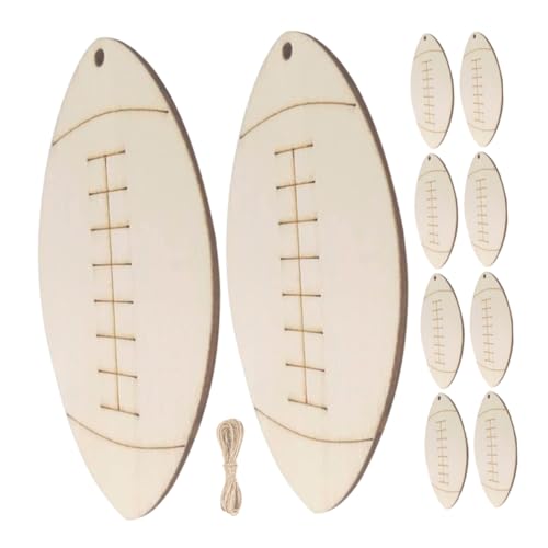 Homoyoyo 1 Satz Diy Holzornamente Unbeschichtete Holzformen für Kreative Bastelprojekte für Sport Themenpartys und Dekorationen von Homoyoyo