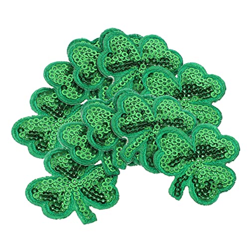 Homoyoyo 1 Satz Grüner Patrick's Day Aufnäher Glitzernde Bestickte Patches für Kleidung Hüte Taschen und Mehr Kreative DIY Dekoration Langlebig und von Homoyoyo