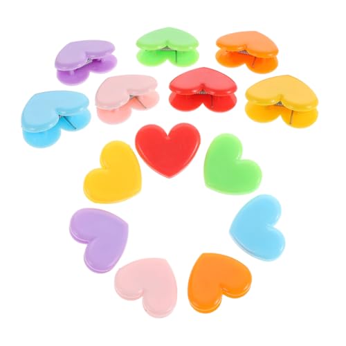 Homoyoyo 1 Satz Herzförmige Büroklammern Für Schüler Dekorative Clips Für Dokumente Starke Halter Für Notizen Und Scrapbooking Farben Mischpackung 20 Stück von Homoyoyo