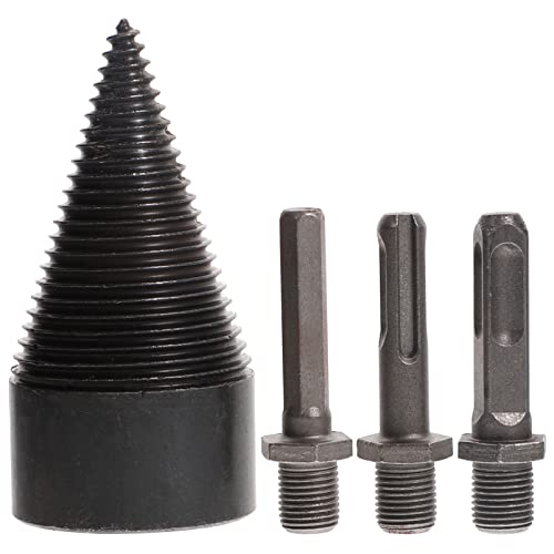 Homoyoyo 1 Satz Holzbohrer Spaltwerkzeug Splitting Drill Bit mit Konvertern für Effizientes Spalten von Holz Langlebig und Robust für Walnuss und Platanen von Homoyoyo