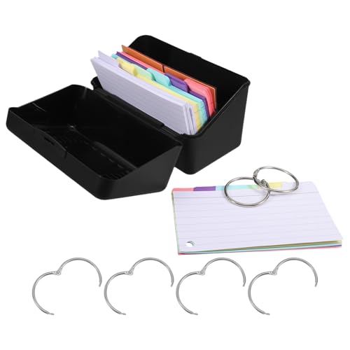 Homoyoyo 1 Satz Karteikarten Organizer Set Schwarz Vielseitige Notizkartenbox mit Linierten Indexkarten für Büro Schule und Kreative DIY Projekte Homoyoyo 1 Satz Karteikarten Organizer Set Schwarz Vielseitige Notizkartenbox mit Linierten Indexkarten für Büro Schule und Kreative DIY Projekte von Homoyoyo