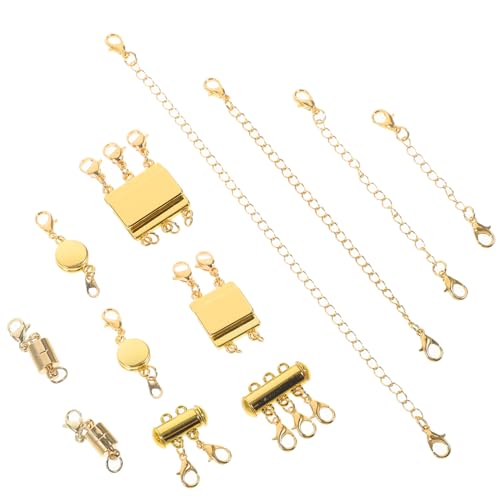 Homoyoyo 1 Satz Kettenverschlüssen und Verlängerungen für Mehrlagige mit Karabiner Verschlüssen Geeignet für Schmuckherstellung Goldfarben Einfach Anzubringen Homoyoyo 1 Satz Kettenverschlüssen und Verlängerungen für Mehrlagige mit Karabiner Verschlüssen Geeignet für Schmuckherstellung Goldfarben Einfach Anzubringen von Homoyoyo