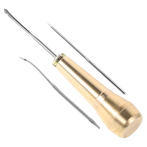 Homoyoyo 1 Satz Leder Nähahle mit Kupfergriff Reparaturwerkzeug für Schuhe Vielseitig Einsetzbar Gehakter Nadel Einfach zu Bedienen Robust und Langlebig für Diy Projekte Homoyoyo 1 Satz Leder Nähahle mit Kupfergriff Reparaturwerkzeug für Schuhe Vielseitig Einsetzbar Gehakter Nadel Einfach zu Bedienen Robust und Langlebig für Diy Projekte von Homoyoyo