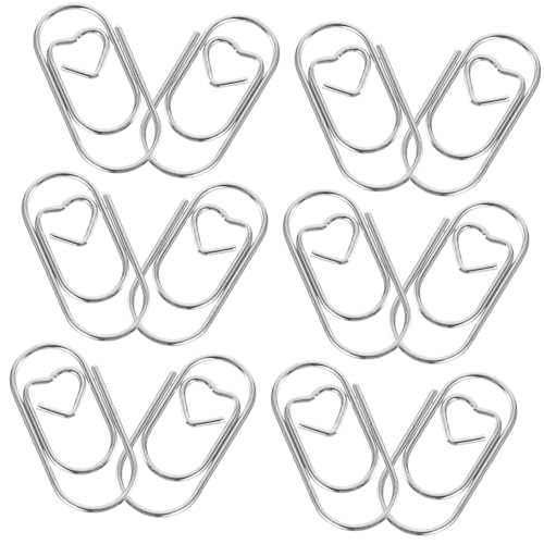 Homoyoyo 1 Satz Liebe Lesezeichen Pin Büroklammern Gefärbt Beschichtet Farbe Herz Farbig Büro Büroklammern Lesezeichen Aus Papier Kreative Büroklammern Kleine Büroklammern Silber 50 Stück von Homoyoyo