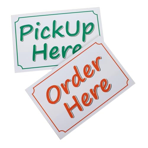 Homoyoyo 1 Satz Pickup Here Sticker Großes Hinweis Schild für Geschäftsanwendungen Aufkleber für Einzelhandel Büro und Restaurant Wetterfest und Langlebig von Homoyoyo