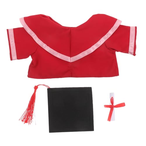 Homoyoyo 1 Satz Puppen Outfit mit Abschlussmütze und Gown Austauschbare Kleidung für Bären Dekoration für Abschlussfeiern Fotorequisiten und Sammlerstücke von Homoyoyo