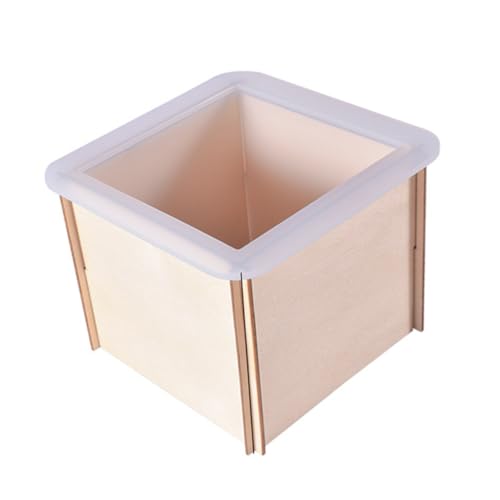 Homoyoyo 1 Satz Quadratische Silikonform mit Holzrahmen für Epoxidharz für Diy Heimdekoration Blumenbewahrung und Insektenproben und Flexibel von Homoyoyo