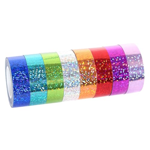 Homoyoyo 1 Satz Reflektierendes Glitzerband Selbstklebendes Dekoratives Klebeband für Diy Bastelprojekte Scrapbooking Geschenkverpackungen und Feiertagsdekoration von Homoyoyo