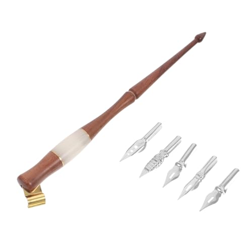 Homoyoyo 1 Satz Retro Solid Wood Kalligraphie Pen Line-Art-Stift schräger Stift Füllfederhalter eintauchen Kalligraphiestifte für Anfänger dekorativer kalligraphiestift Rostfreier Stahl Homoyoyo 1 Satz Retro Solid Wood Kalligraphie Pen Line-Art-Stift schräger Stift Füllfederhalter eintauchen Kalligraphiestifte für Anfänger dekorativer kalligraphiestift Rostfreier Stahl von Homoyoyo