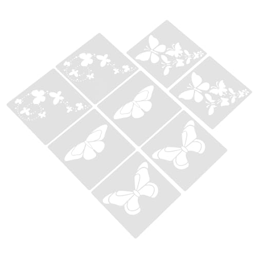 Homoyoyo 1 Satz Teiliges Schmetterlings Malvorlagen Schablonen Für Diy Bastelarbeiten Wiederverwendbare Zeichenschablonen Für Scrapbooking Kinderhandwerk Und Kreative Projekte 8 Stück von Homoyoyo