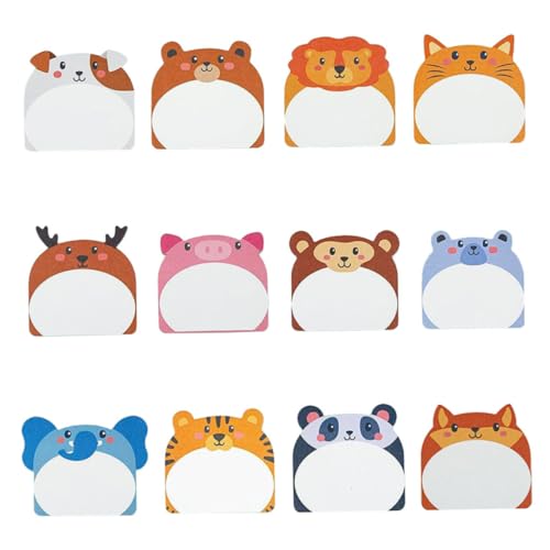 Homoyoyo 1 Satz Tierische Haftnotizen Kawaii Notizblöcke Nettes Tier Memo -pad Süße Notiz Nehmen Pads Mitbewohner Notizpolster Kawaii Stationery Pad Selbstklebende Notizen Papier von Homoyoyo