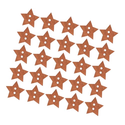 Homoyoyo 1 Satz Vintage Holzsternknöpfe Handgefertigte Knöpfe Für Diy Bastelprojekte Dekorative Knöpfe Für Kleidung Und Scrapbooking Langlebige Und Robuste Holzknöpfe 50 Stück von Homoyoyo