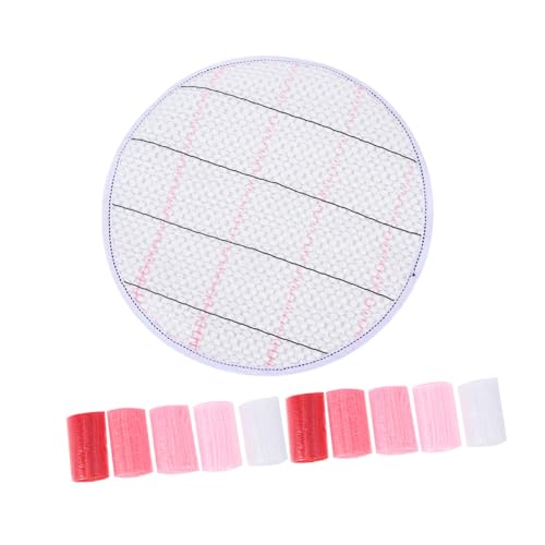 Homoyoyo 1 Satz kurze Wolle Stricken geknotete Wolle Stickerei Anfänger Stich embroidery wheinatsgeschenke easy putz textilgarn knitting wool teppich Strickwolle Acrylwolle DIY Garn rot von Homoyoyo
