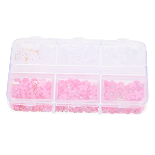 Homoyoyo 1 Schachtel Blumen Nail Art Charms Set Fächer Box mit Blüten Dekorationen für Maniküre Einzigartiges Nagelzubehör für DIY Nail Art für Partys und Kreative Designs von Homoyoyo