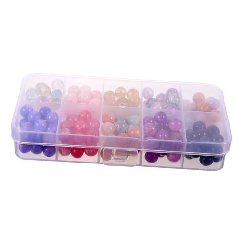 Homoyoyo 1 Schachtel Bunte Glasperlen Runde DIY Bastelperlen für Armbänder und Ohrringe Schmuckherstellung für Kreative Projekte und von Homoyoyo
