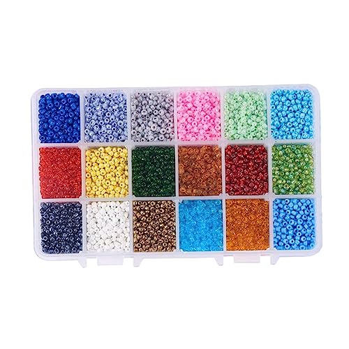 Homoyoyo 1 Schachtel Bunte Glasperlen für DIY Armbänder und Handgemachte Schmuckzubehör für Kreative Bastelprojekte ca Box von Homoyoyo