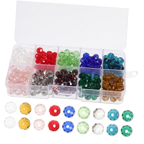 Homoyoyo 1 Schachtel Bunte Glasperlen für DIY Armbänder und Kristallklare Facettenperlen für Bastelprojekte und Schmuckherstellung Homoyoyo 1 Schachtel Bunte Glasperlen für DIY Armbänder und Kristallklare Facettenperlen für Bastelprojekte und Schmuckherstellung von Homoyoyo