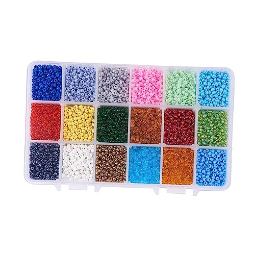 Homoyoyo 1 Schachtel Bunte Glasperlen für DIY Schmuckherstellung Handgemachte Armbänder Bastelzubehör pro Box Farbauswahl für Kreative Projekte von Homoyoyo