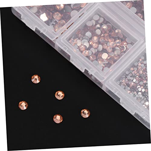 Homoyoyo 1 Schachtel Bunte Nagel Strasssteine Glasflachboden Schmucksteine für Nageldesign Maniküre Zubehör Teilig Champagner Farben Langlebig und Leicht für Damen Nagelkunst von Homoyoyo