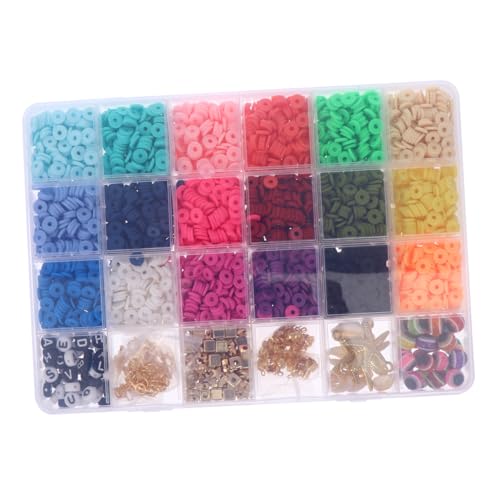 Homoyoyo 1 Schachtel DIY Perlen Farben Soft Polymer Clay Perlen Schmuckherstellung Bastelperlen für Armbänder Halsketten Selbermachen Geschenkidee von Homoyoyo