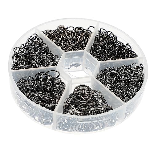 Homoyoyo 1 Schachtel DIY Schmuck Verbindungsringe Offene Biegeringe für Handwerk und Schmuckherstellung Schwarz für Armbänder und Kreative Projekte von Homoyoyo