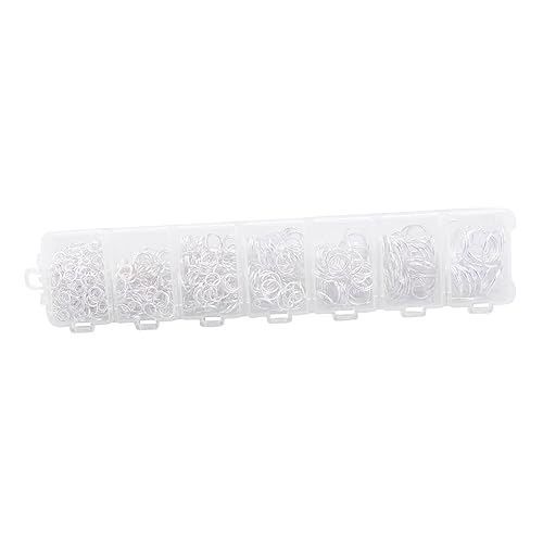 Homoyoyo 1 Schachtel DIY Schmuck Zubehör Set Handwerk Material für Schlüsselringe Schmuckringe und Bastelarbeiten Silber für Armbänder und Reparaturen von Homoyoyo