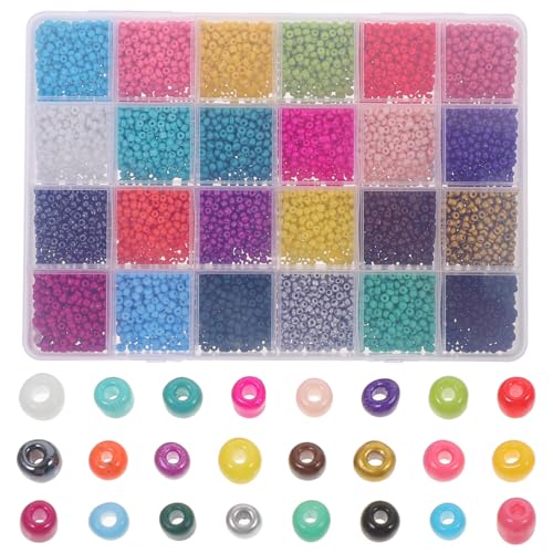 Homoyoyo 1 Schachtel Farben Glasperlen DIY Armbänder und Schmuckzubehör Tragbare Verschleißfeste Bastelperlen für Kreative Projekte und Homoyoyo 1 Schachtel Farben Glasperlen DIY Armbänder und Schmuckzubehör Tragbare Verschleißfeste Bastelperlen für Kreative Projekte und von Homoyoyo